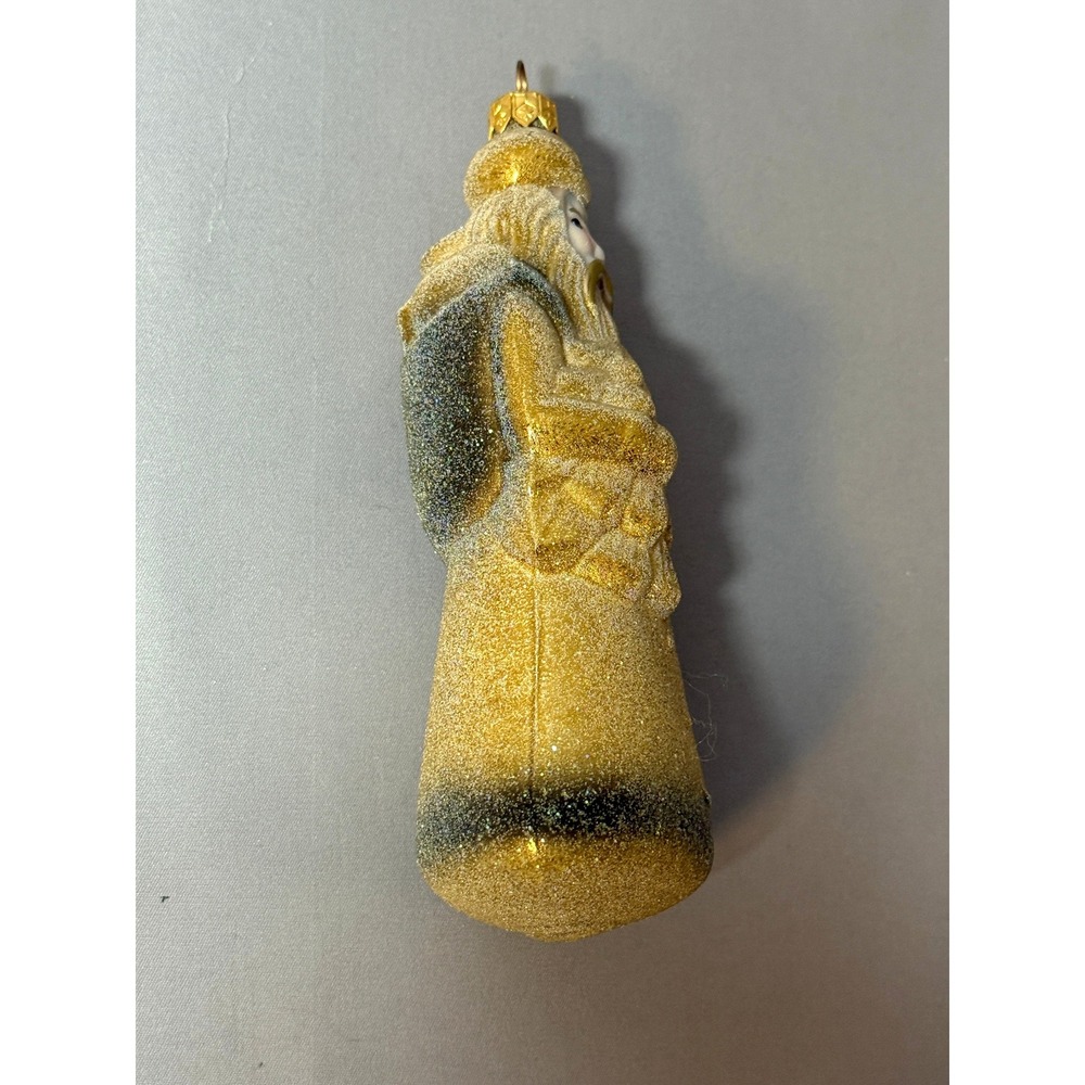 Vintage Christopher Radko Ornament Timber Claus Santa Glass Christmas Sparkly - Picture 7 of 10
